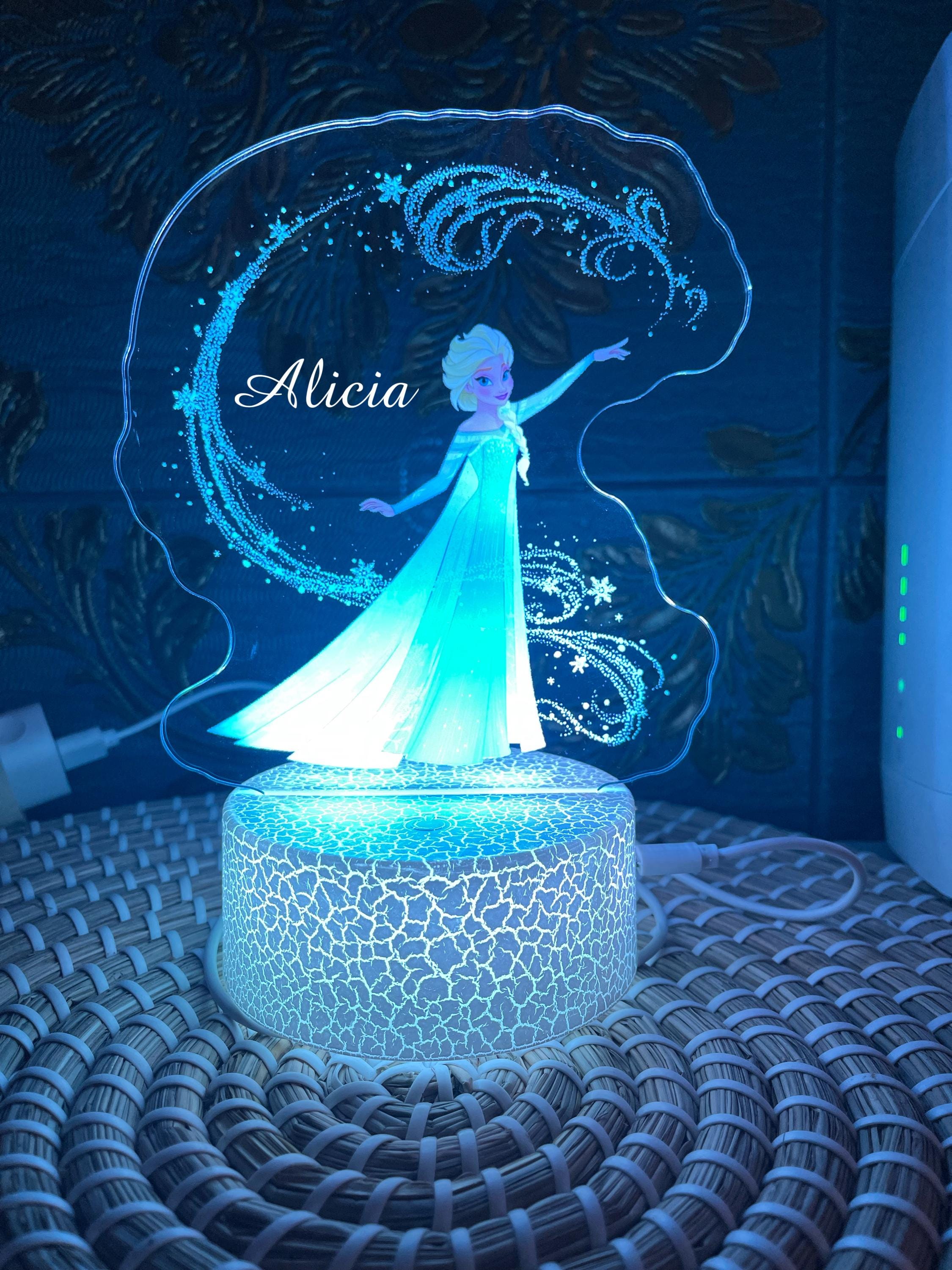 Personalised Elsa |  Colourful  Night Light/ Colours Change Remote / Birthday Gift/ Christmas Present/ 3D Acrylic Best Seller