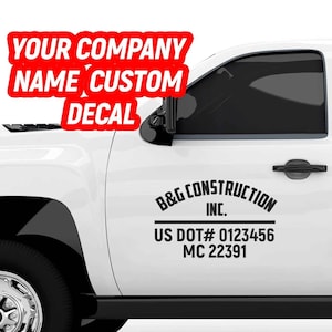 Custom US DOT Trucking Decal Stickers Custom Truck Decal (tow truck, trucking, 18 wheeler,Van-MC number, company logos, mc numbers)