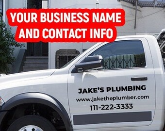 Truck SEMI Weatherproof Vinyl Decals Custom Company Lettering for Car SUV Truck SEMI Weatherproof Vinyl Decals Custom Company Lettering for Car SUV