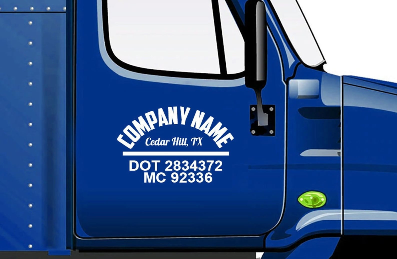 Custom US DOT Trucking Decal Stickers Custom Truck Decal tow Etsy