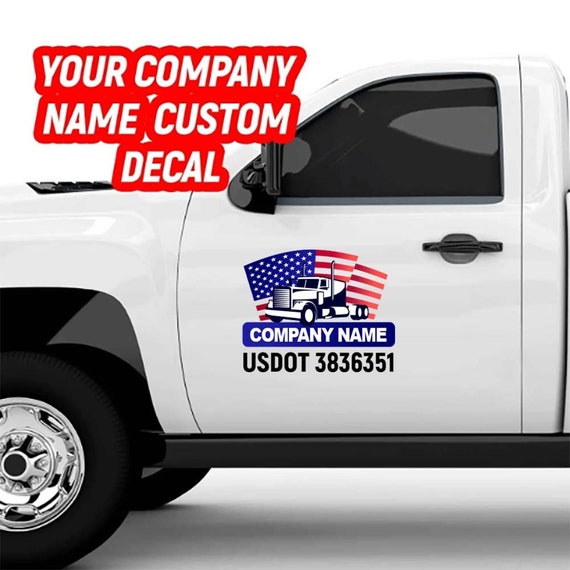 Custom US DOT Trucking Decal Stickers Custom Truck Decal tow Etsy