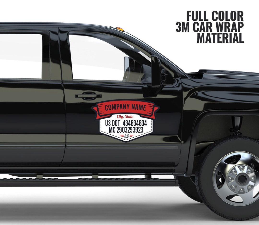 US DOT Trucking Decal, Truck Door Logo Etsy