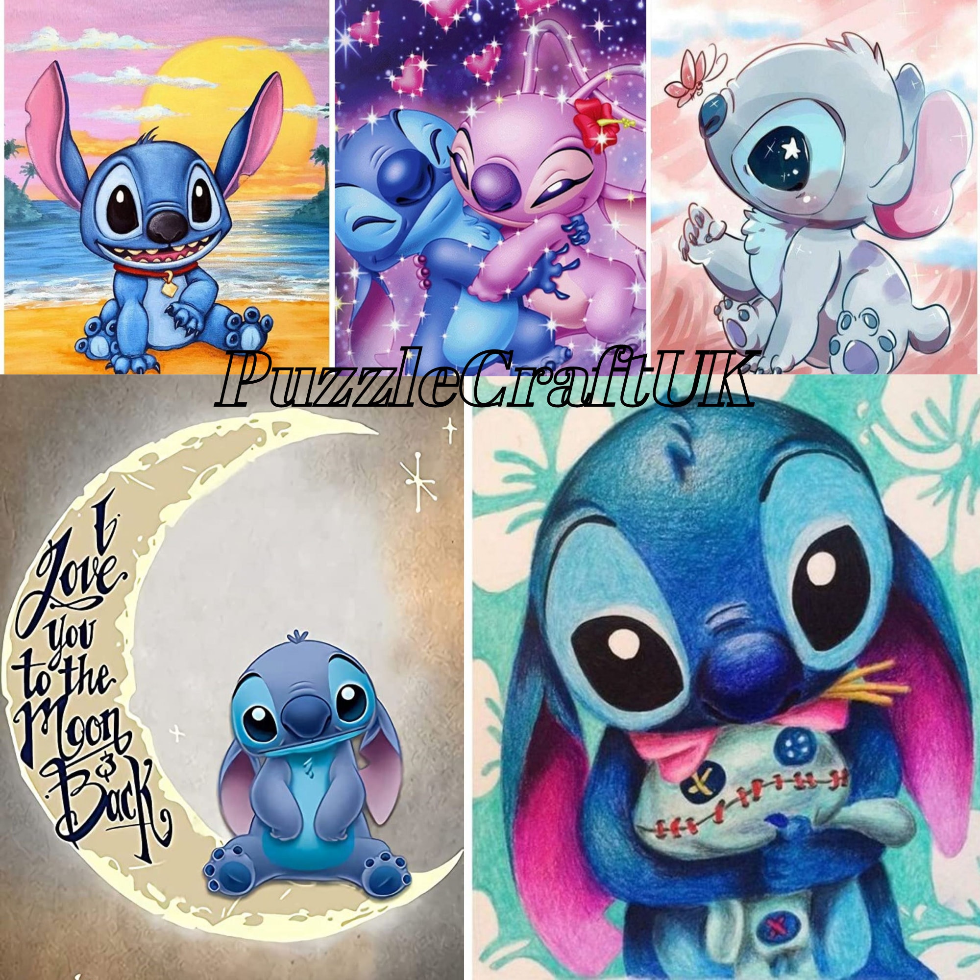 Angel Stitch And Lilo Cartoon - Diamond Paintings 