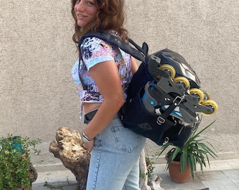Handmade Roller Blade Backpack | Green, Brown, Black, Blue Colors | Street Backpack | 20 Liter, 30 Liter, 40 Liter options