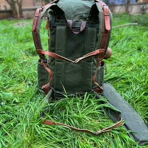 80L - 70L - 60L - 50L | Handmade | Camping Backpack | Bushcraft Backpack | Travel Backpack | Black | Brown | Green | Outdoor Backpack