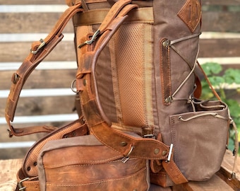 The Harmony of New and Old | 2026 Limited Edition |  Handmade Leather - Canvas Backpack | Travel & Adventure Ready | 24 Hours Tested