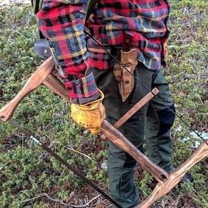 Bushcraft Handmade Bucksaw, Swedish Bow Saw,  Easy and safe to carry when folded.