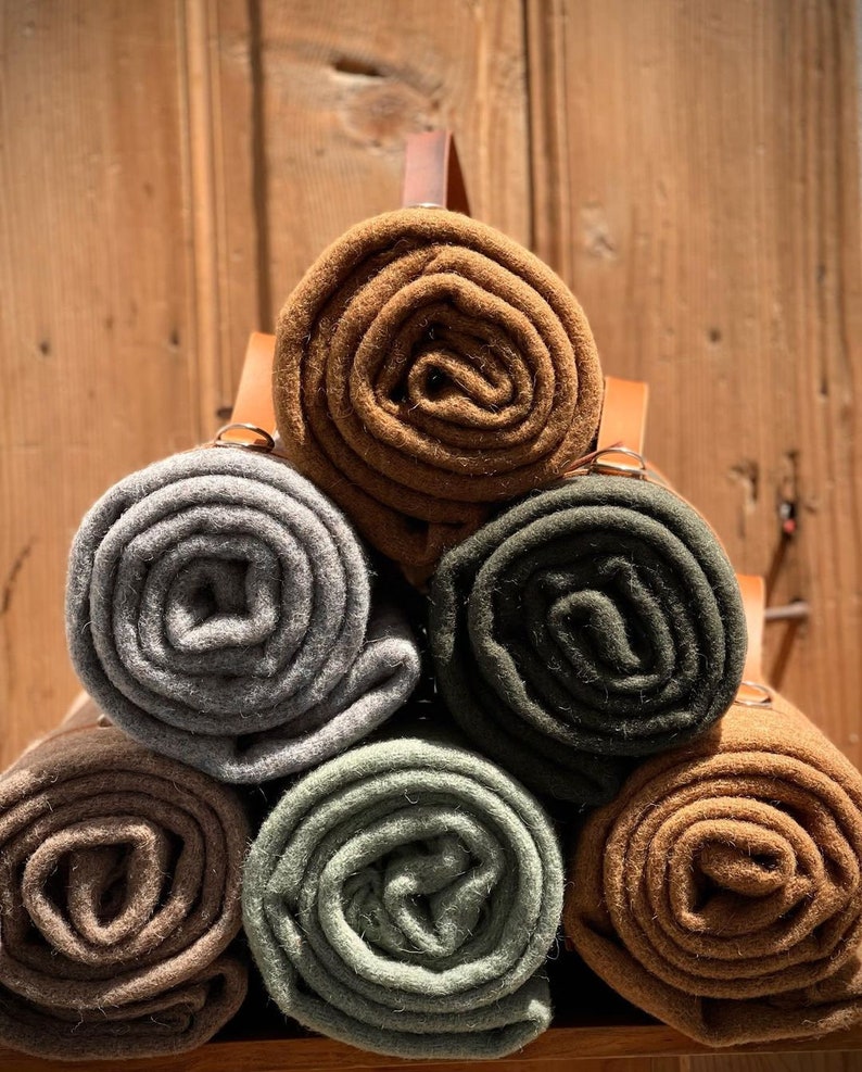 Bushcraft Wool Blanket Sleeping Bag Handmade Leather Strap Etsy