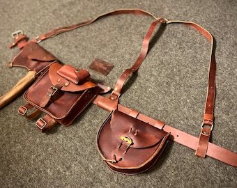 Limited Camping set Load Carrying Belt Bags with Suspenders and axe holder