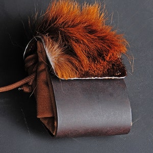 Handmade Bushcraft Foraging Bag With Goat Skin Details, Survival kit, Gift for dad, gift for him, Craftman, Forrest bag