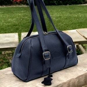 4 Color l Negro l Bolso de mano moderno de cuero genuino hecho a mano l Bolso elegante, uso diario