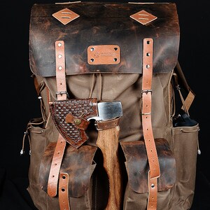 Limited | Bushcraft Backpack | Camping Backpack | Waxed Canvas With ...