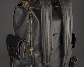 Limited | Luxury Minimalist Backpack | Daypack | Handmade Black Leather Backpack | Travel Backpack | Premium Backpack
