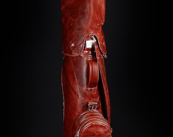 Handmade Leather Golf Bag  | Tailor Made | Leather Golf Stand  | Leather Golf Bags