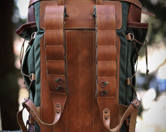 Sailrite® Waxed Canvas Backpack Kit Green