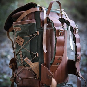Bespoke Babylon model l Handmade Leather and Waxed Canvas