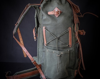 Sac à Dos En Cuir Fait Main Bushcraft – Maroquinerie Polonaise Originale