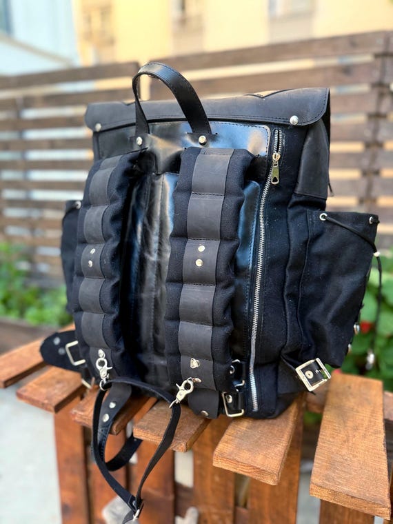 Some People Just Love Black | Handmade Leather - Canvas Backpack | 15L50L | Laptop, Travel, Hiking & Camping Bag by 99 Percent Handmade - Etsy Some People Just Love Black | Handmade Leather - Canvas Backpack | 15L50L | Laptop, Travel, Hiking & Camping Bag by 99 Percent Handmade - Etsy