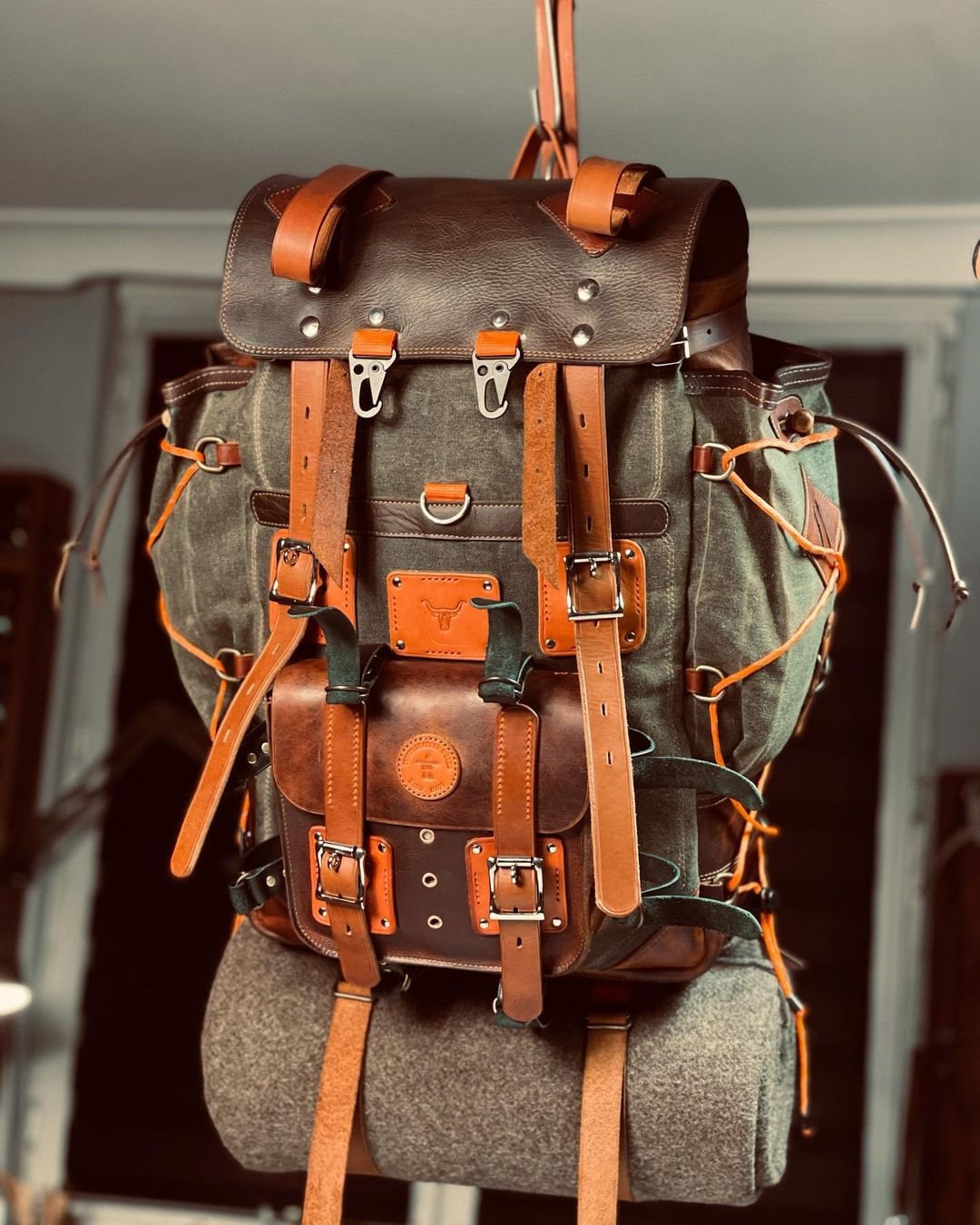 Limited Handmade Waxed Canvas Backpack 50 L Leather Backpack Daily Use Bushcraft, Travel, Camping, Hunting, Fishing, Sports Bag - Etsy Limited Handmade Waxed Canvas Backpack 50 L Leather Backpack Daily Use Bushcraft, Travel, Camping, Hunting, Fishing, Sports Bag - Etsy