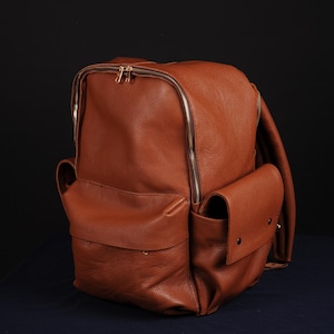 Brown Limited | Luxury Minimalist Backpack | Daypack | Handmade Black Leather Backpack | Travel Backpack | Premium Backpack