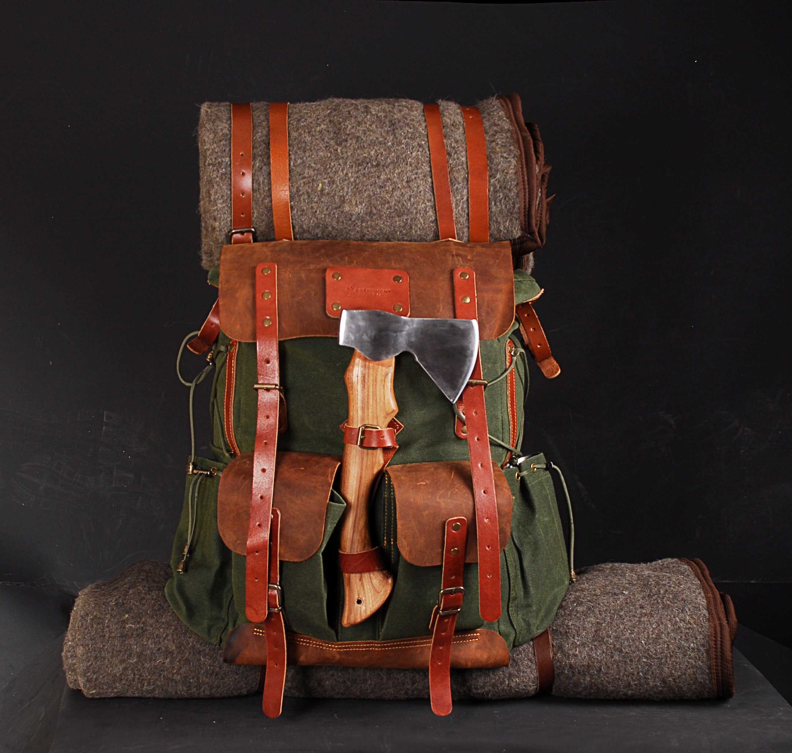 30L to 80L | Green | Bushcraft | Camping | Hiking | Rucksack | Backpack ...