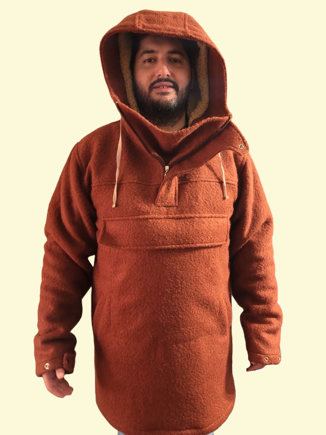 Bespoke Brown Anorak Bushcraft Anorak Camping , You Will Be Ready