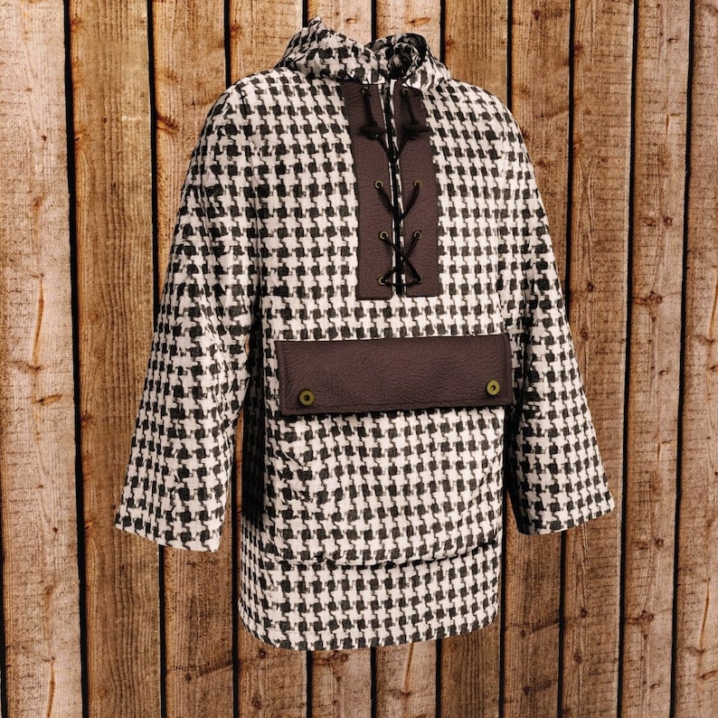 Wool and Leather Anorak Bushcraft Camping 8 Model Anorak Etsy