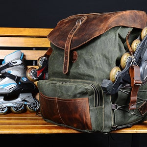 Handmade Roller Blade Backpack | Green, Brown, Black, Blue Colors | 20 Liter, 30 Liter, 40 Liter options