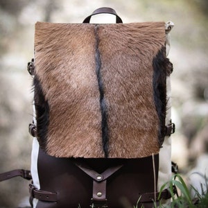 2 pieces sold & Only 18 pieces will make,Leather details| Handmade  Waxed Canvas Backpack for Travel, Camping | 45 Litres