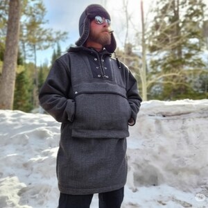 Handmade Bespoke Anorak Fall Sweatshirt Hoodie,Best Fall Clothing,  You will be ready for adventure, Best Protection For Cold, Full Handmade