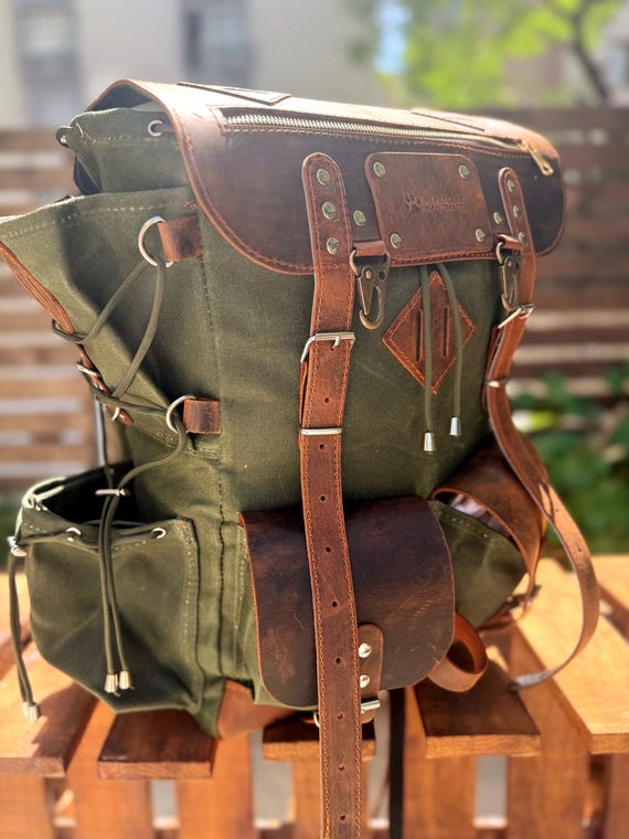 canvas backpack with leather accents and Backpacks Blush/Grey Material Sailrite Waxed Canvas Backpack Kit