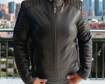 Bespoke | Black Leather Jacket | Handmade Leather Jacket | Handmade Jacket  | Tailored to Your Size | Made an order