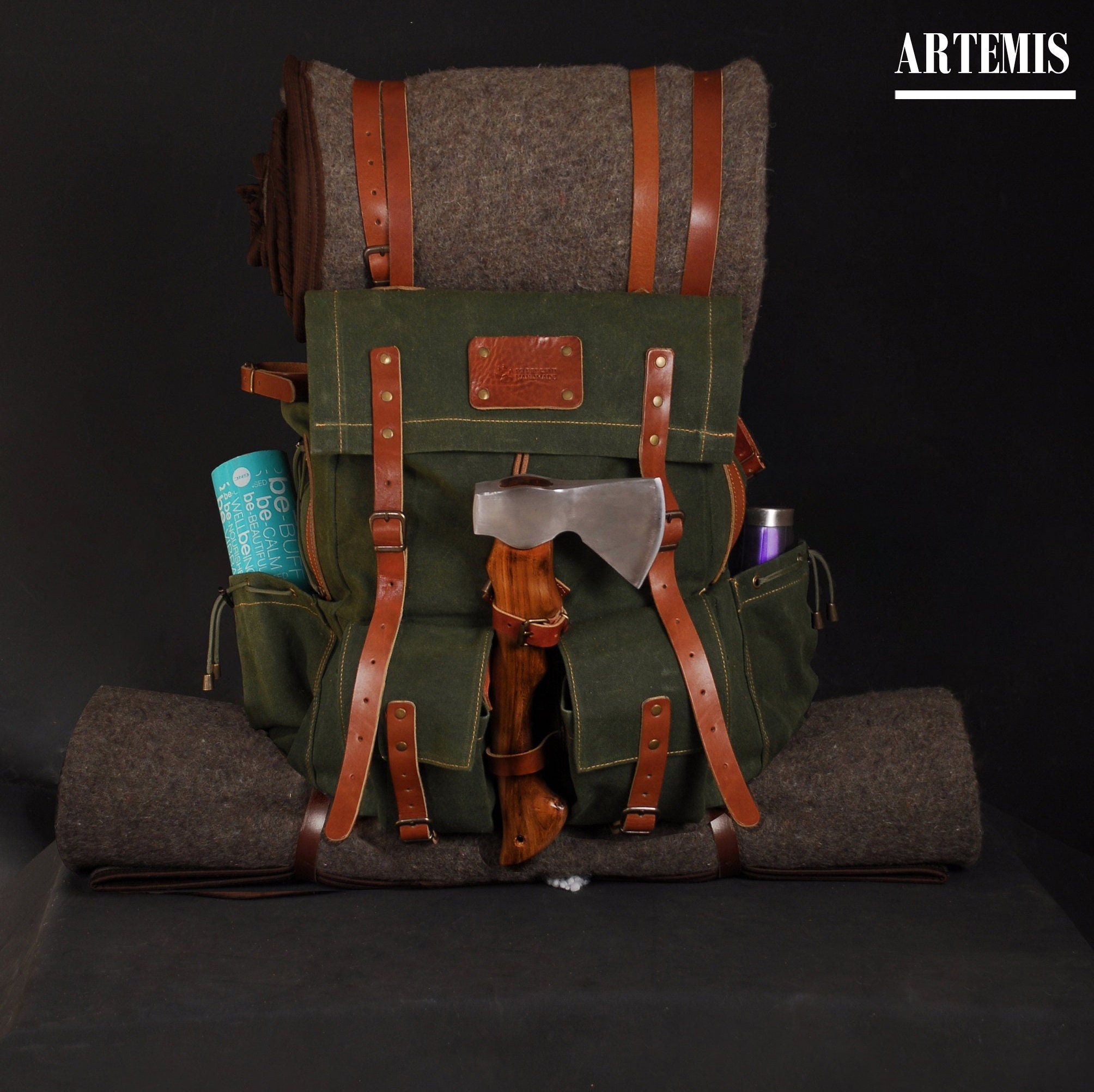 Bushcraft Backpack | Camping Backpack | Rucksack | Bag | Leather ...