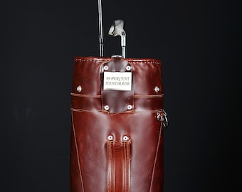 Limited | Reddish Brown Color | Handmade Leather Golf Bag | Tailor Made | Leather Golf Stand Bag | Leather Golf Bags | Personalization