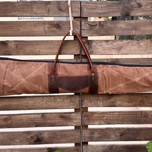 Handmade | Green-Brown Colour | Shotgun Case | Shotgun Bag | Rifle Bag | Rifle Case | Wax Canvas | Hunting | Personalization