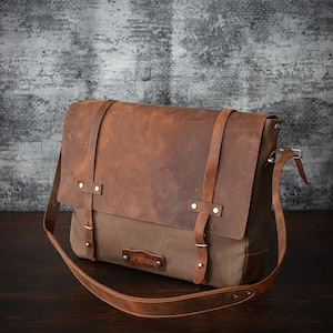 Sac messager fait main, sac pour ordinateur portable, sac porte-documents - Fabriqué sur commande - Entrez les dimensions que vous voulez, c'est parti