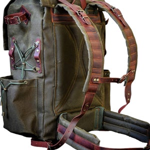 Hiking | Canvas Flap | Hiking Backpack | Hiking Bag | Leather and Canvas Backpack | Leather | Canvas | Camping Backpack | Camping | Rucksack