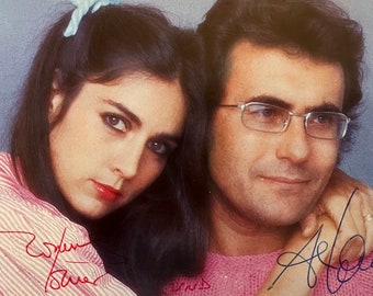 Autographe original d'Al Bano et Romina Power. Autogramme/Autogrammkarte