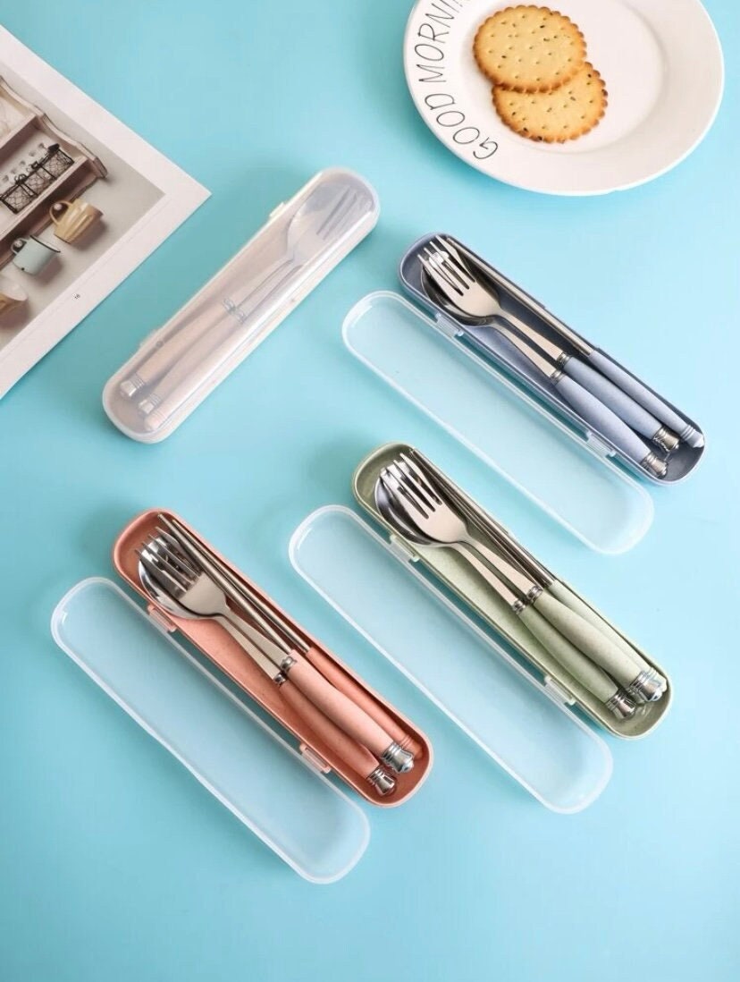 Portable Travel Utensils, Reusable Silverware with Case for Fixing Tab –  VANDBAO STORE