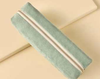 Corduroy pencil case in pastel colours / letterbox gifts / stationery / birthday / school / office / make-up case / pouch / back to school