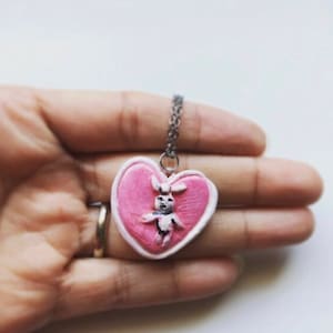 Fairy Pendant Necklace-Handmade|Gamer Lover Gift|Fairy Lover Gift|fantasy|jewelry|gamer girl|jewelry for kids|pink|Heart Jewelry|Art
