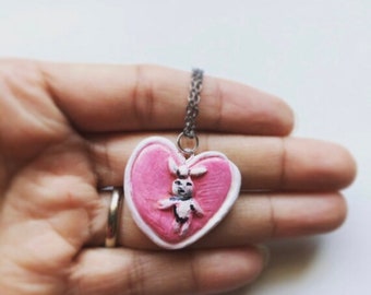 Fairy Pendant Necklace-Handmade|Gamer Lover Gift|Fairy Lover Gift|fantasy|jewelry|gamer girl|jewelry for kids|pink|Heart Jewelry|Art