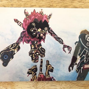 Breath of the Wild Inspired, Greeting Card. Geek Gift|Nerd|Gamer|Game Art Collector|Link lover|BOTW|note card|Ganon inspired art|Gamer