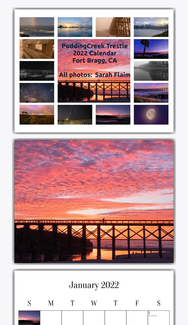 Mendocino Coast 2022 Calendar With Local Photography | Etsy