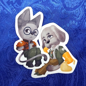 Disco Elysium Anthro Harry/Kim Glossy Stickers