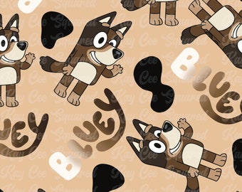 Blue Dog Seamless File, Black History Repeating Pattern, Fabric Pattern, Digital Download, Drawing and Illustration