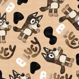 Blue Dog Seamless File, Black History Repeating Pattern, Fabric Pattern, Digital Download, Drawing and Illustration