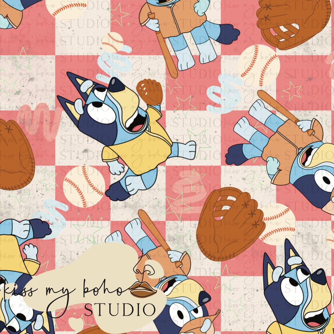 Blue Heeler Baseball Seamless File Clothes Design - Etsy