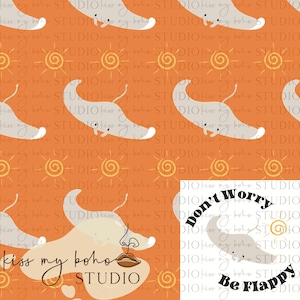 Boho Stingray Seamless File, Swim Safe Seamless File, Cute Summer File, Shirt Design for Boys and Girls