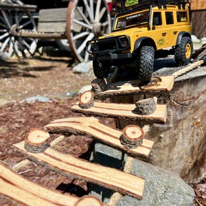 1/24, 1/18 RC Rock Crawler Stumped Pine 1 1/2 foot (20”)’ PolyStained Obstacle Bridge SCX24